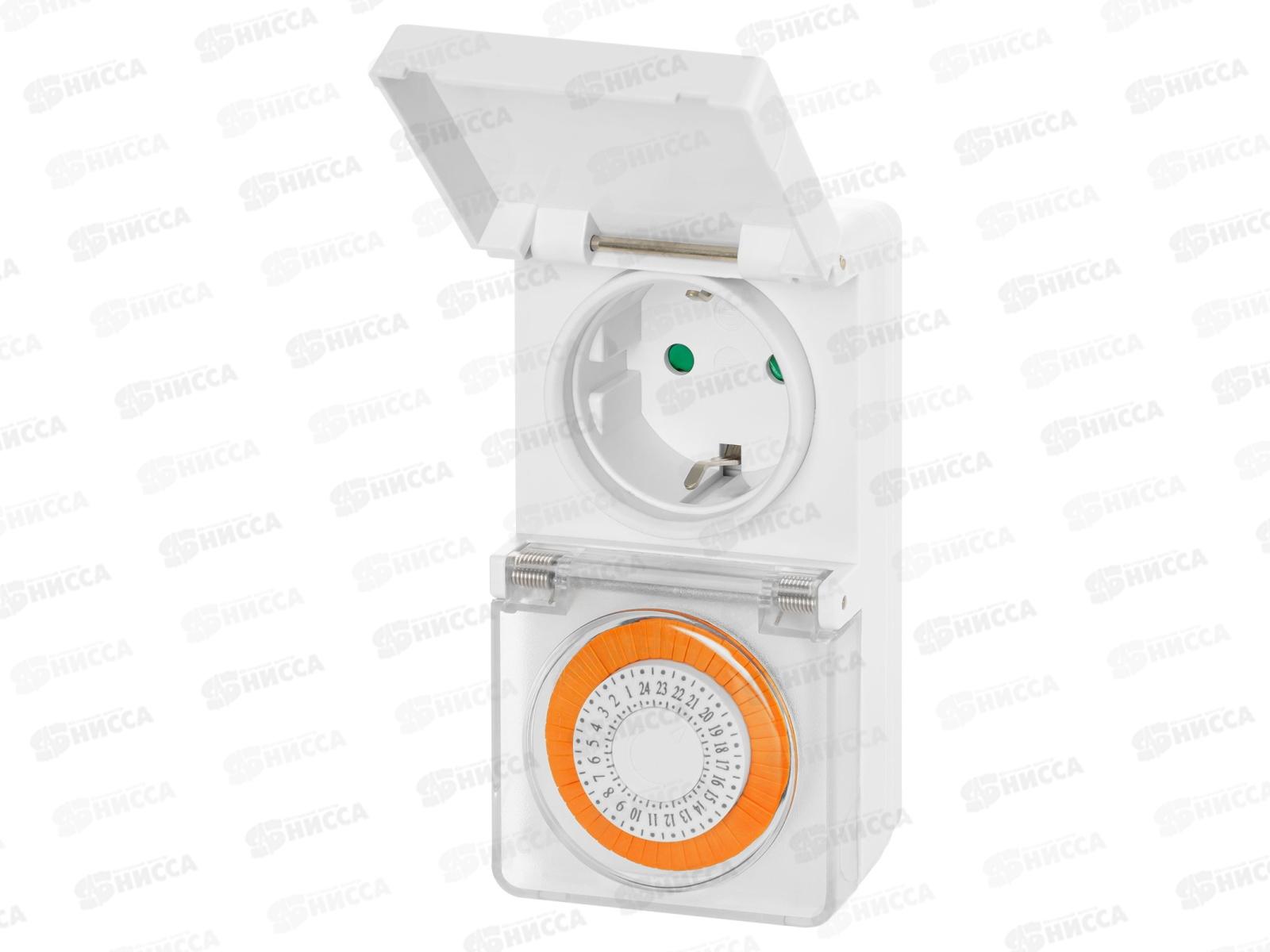 Таймер розеточный механический ТРМ-03-30мин/24ч-16А IP44, суточный, 0004