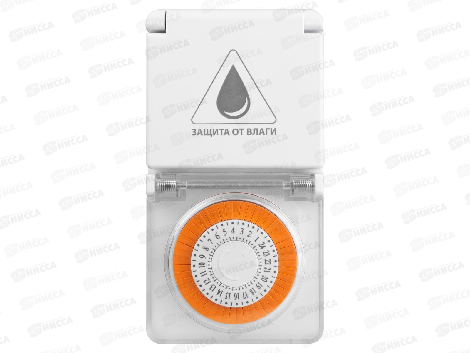 Таймер розеточный механический ТРМ-03-30мин/24ч-16А IP44, суточный, 0004