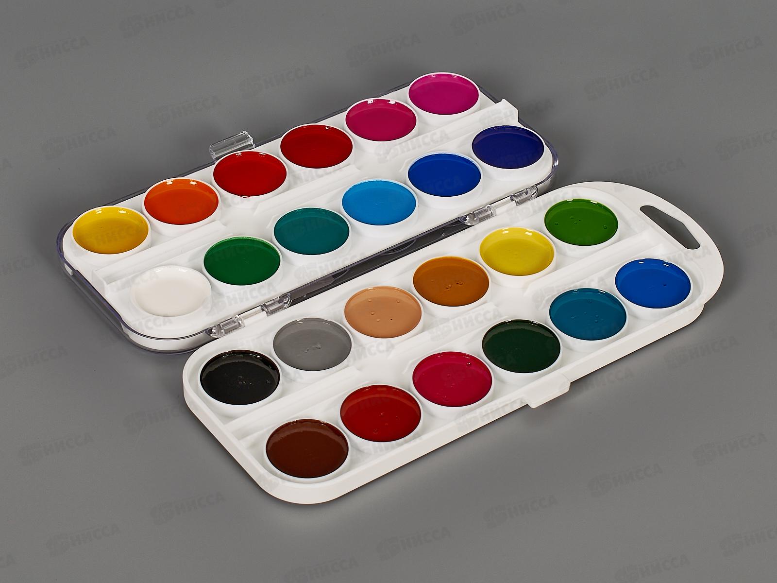 Акварель ГАММА Мультики New 24 цветов  пластиковая упаковка, без кисти, 211046_24 *18