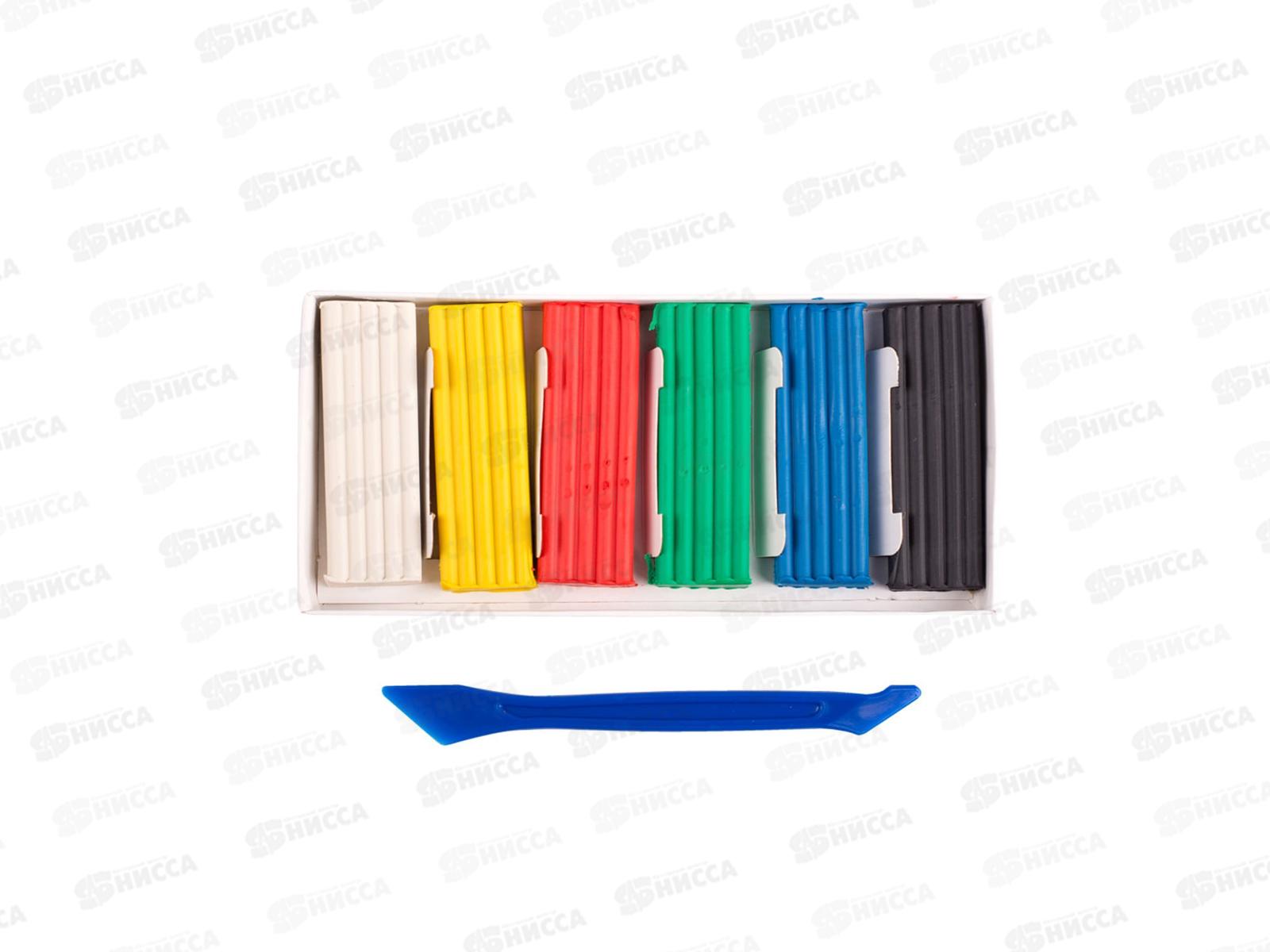 Пластилин  6 цветов 120 грамм ГАММА Классический со стеком, 281030 *30