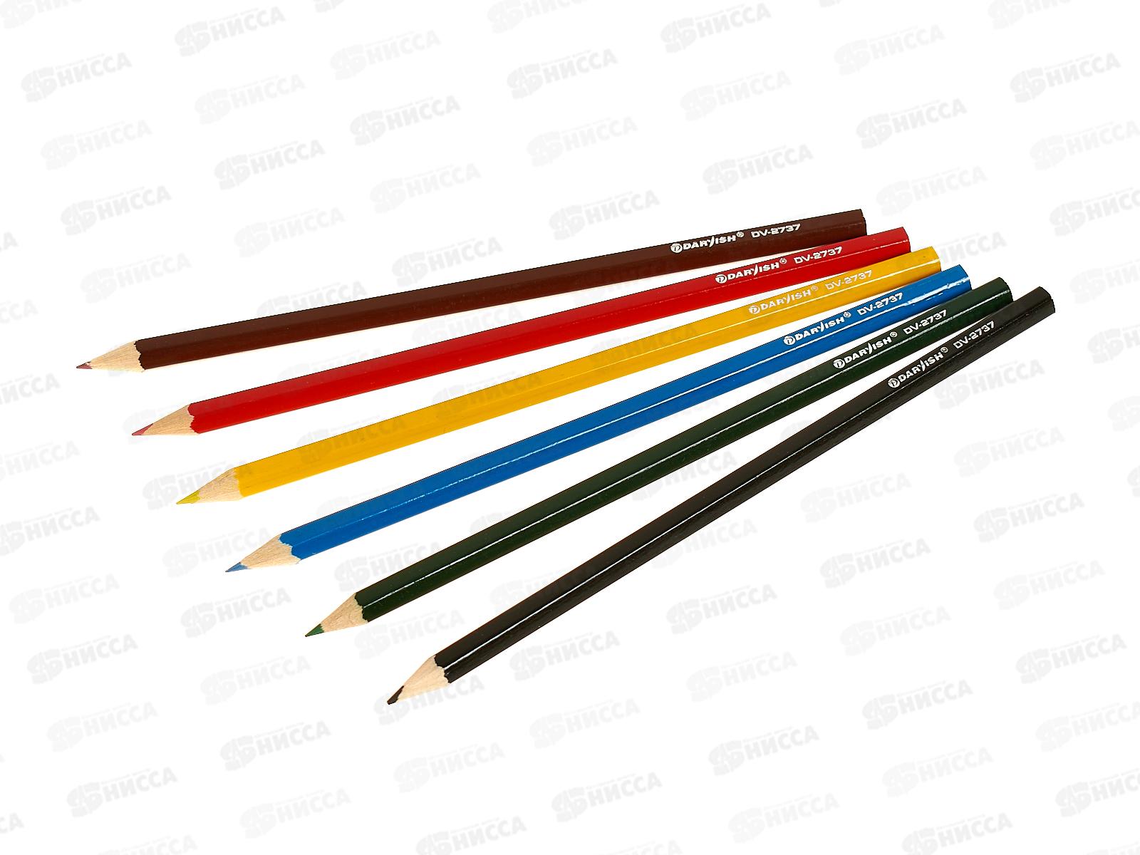 Карандаши 6 цветов  Darvish  для мальчиков, DV-2737А-6 пластиковые *24