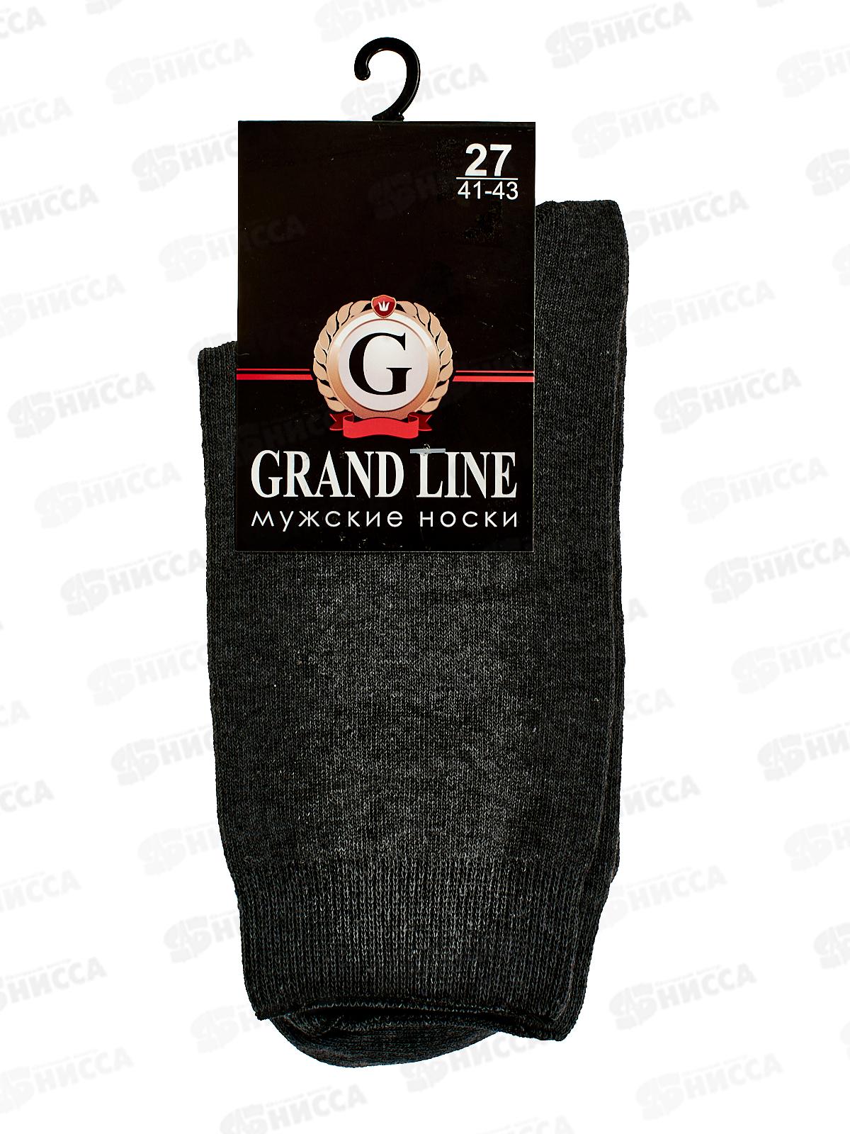 Носки муж М-120 GRAND LINE графит р-27