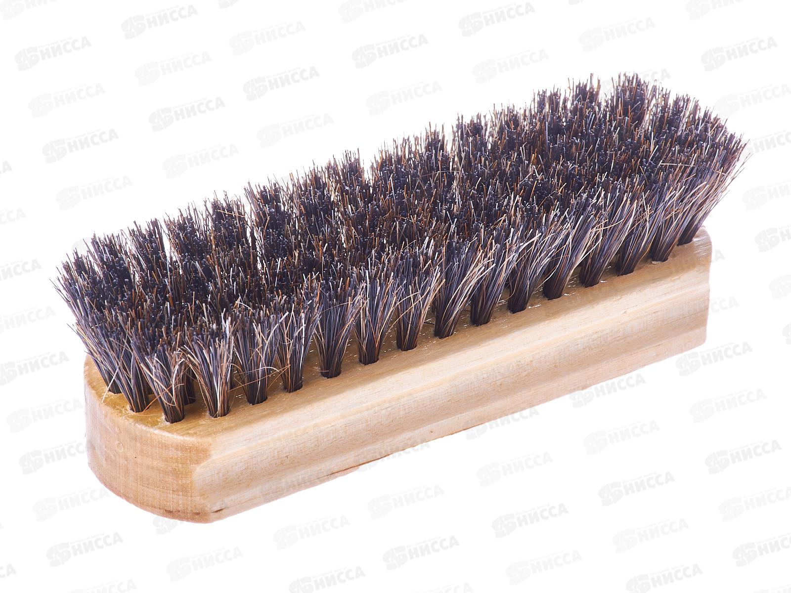 Щетка для обуви дерево, натуральная щетина 12см*108 С-7-52В