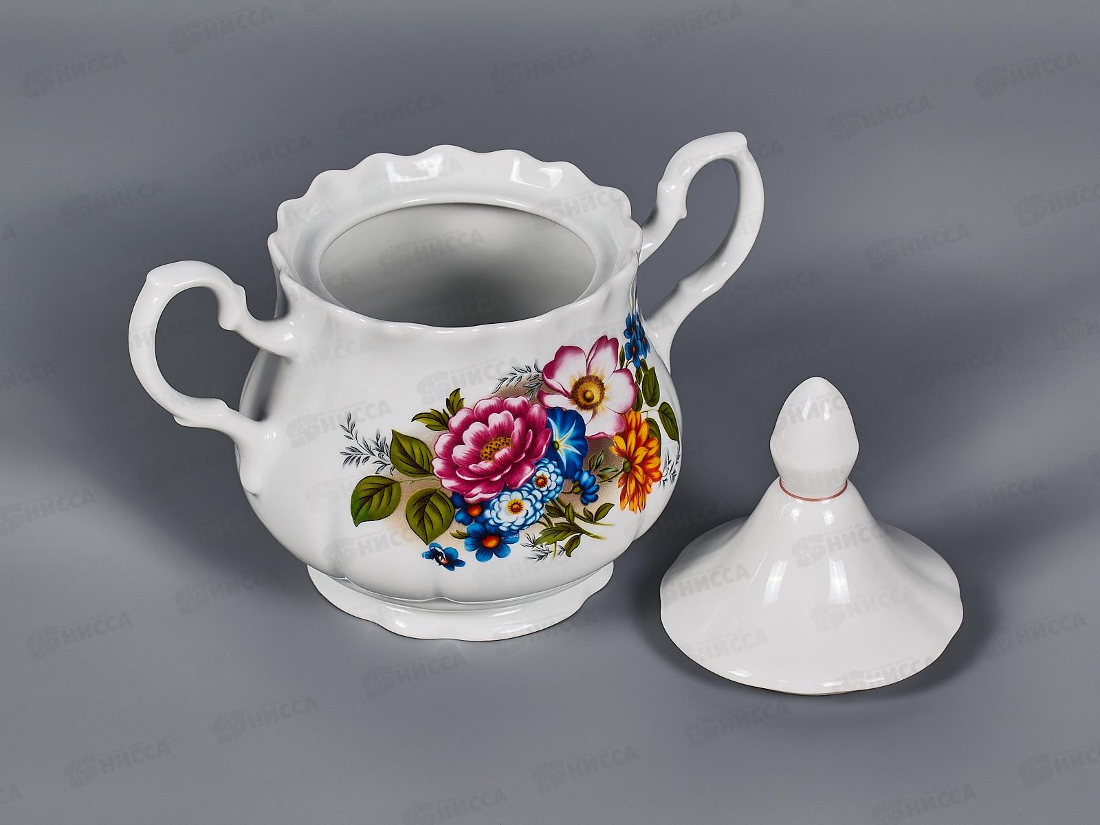 Сахарница &quotРоманс&quot 550 см3 Букет цветов 2С0293