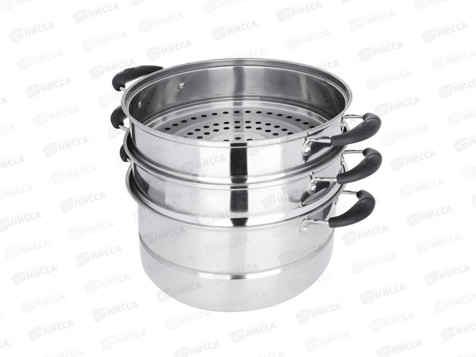 Мантоварка 28см нержавеющая сталь 3 яруса 822-107 г