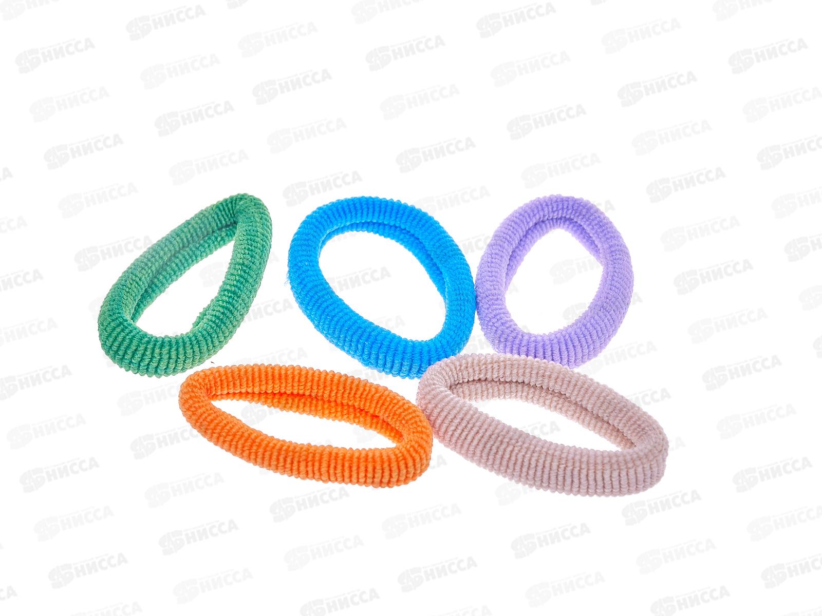 Резинка для волос 48шт цветная ткань (048722) *12  Ж