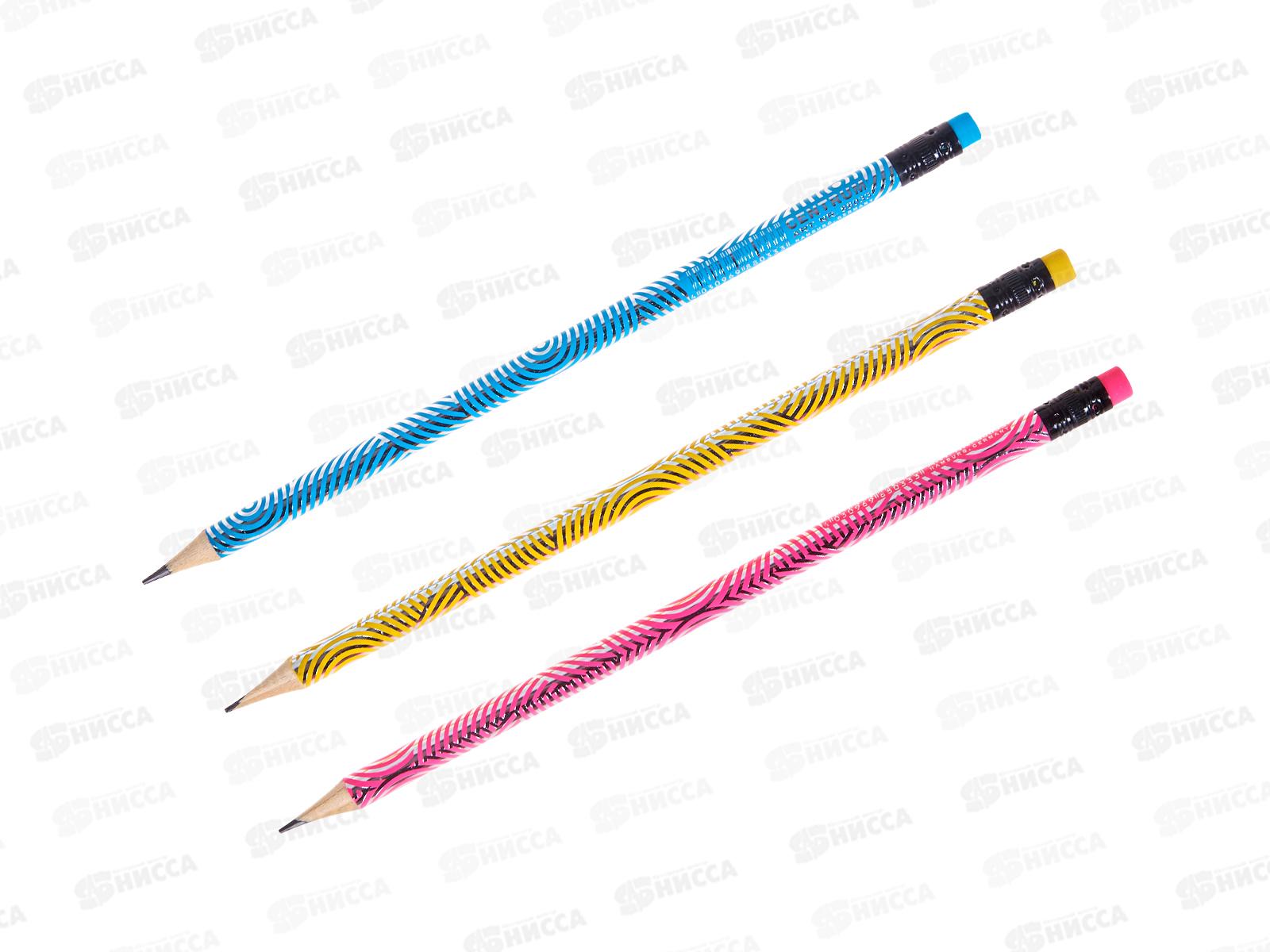 Карандаш чернографитный с ластиком  CENTRUM HB заточенный  88033 *50/400