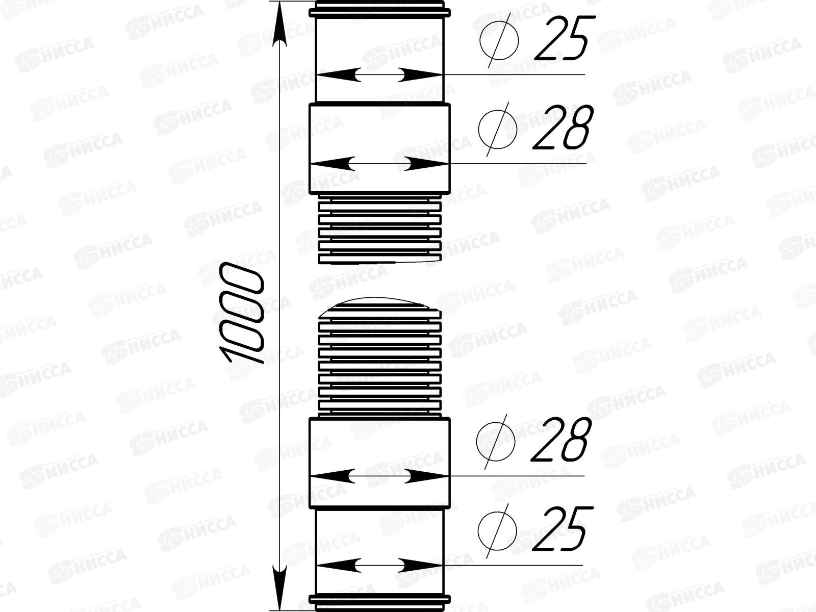 Шланг сливной для стиральной машины  100см,  SM101-50MR *50