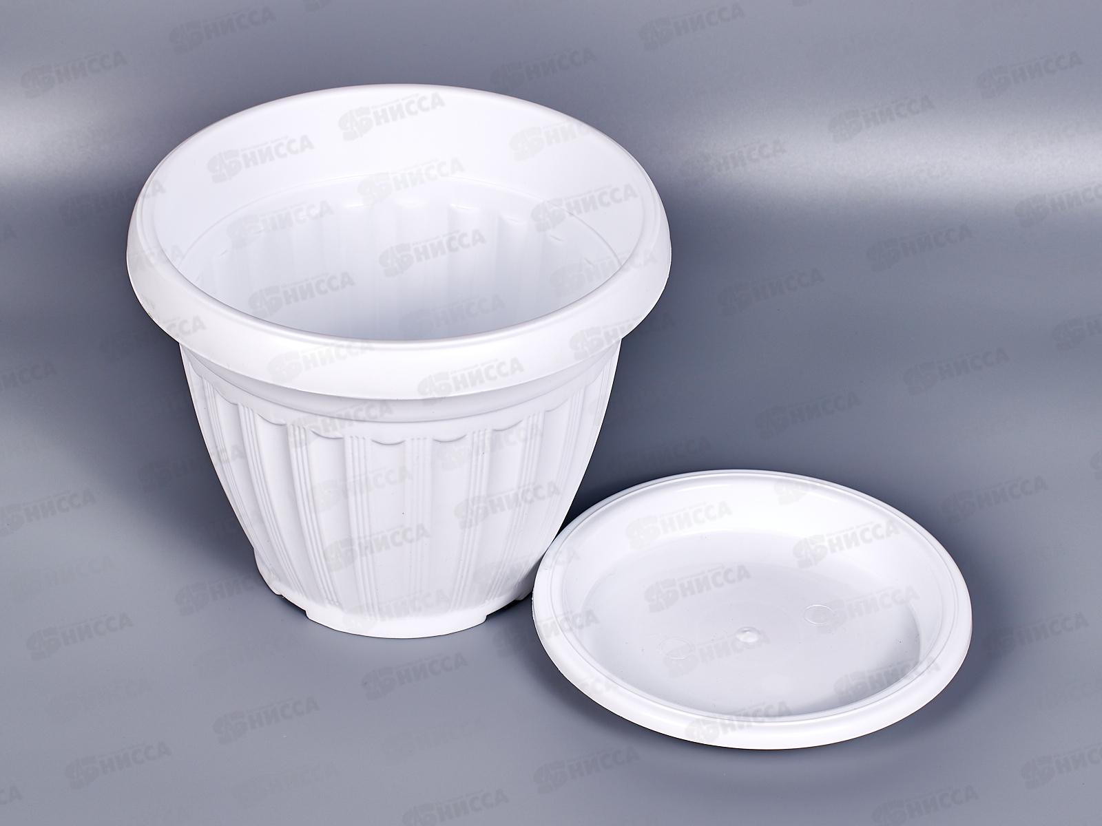 Кашпо Баргузин 2,5л белое Ангарск *15