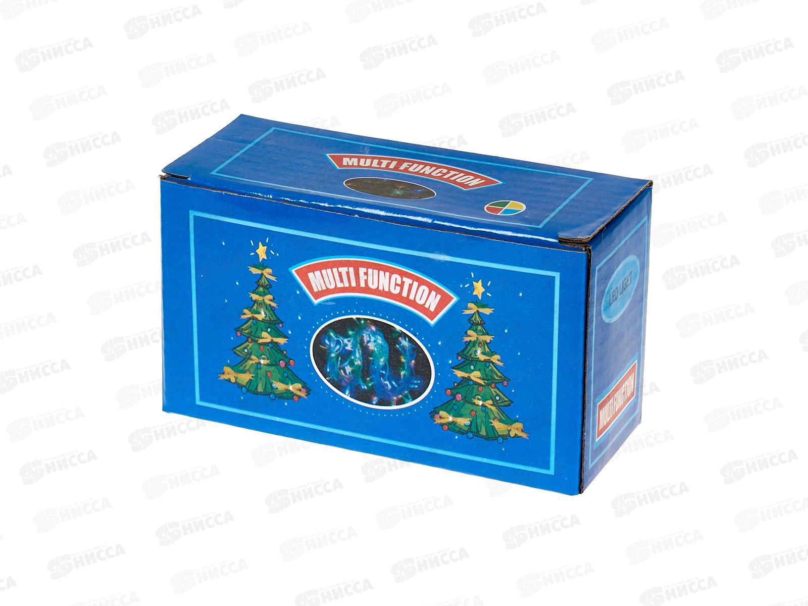 Гирлянда электрическая, новогодняя 6 м., 140 ламп, черный провод, разноцв., 220В, 50Гц, AL-3726-3 *100