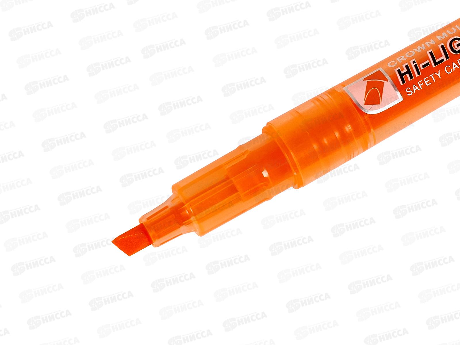 Маркер CROWN Multi Hi-Lighter текстовый оранжевый, 1-4мм, H-500 *12