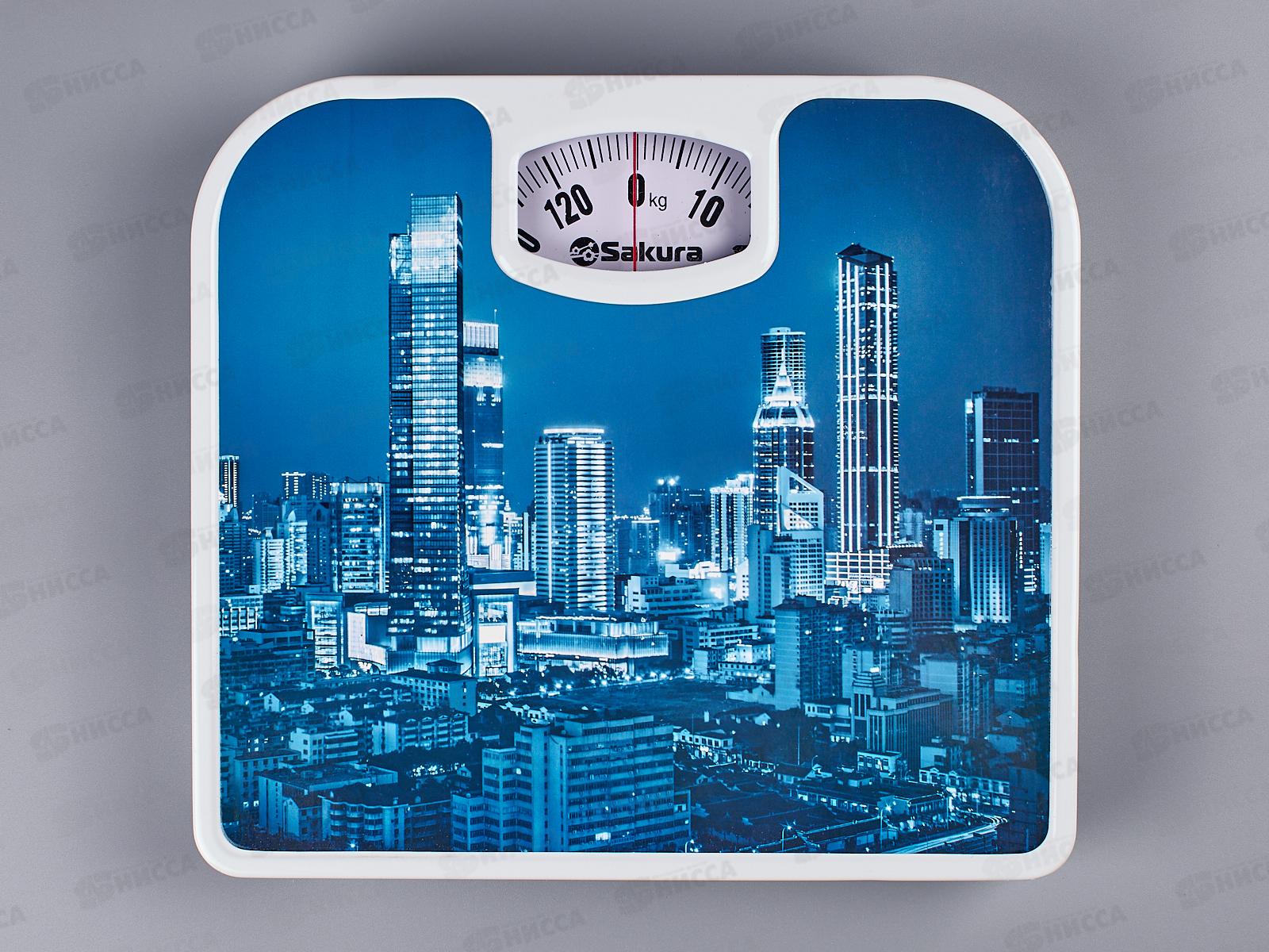 Весы напольные SA-5000-8 130кг механические  Ночной город