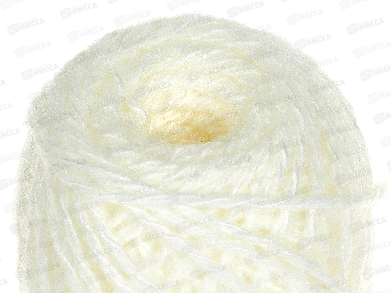 Пряжа 100% акрил 50гр130м (белый) 11*10