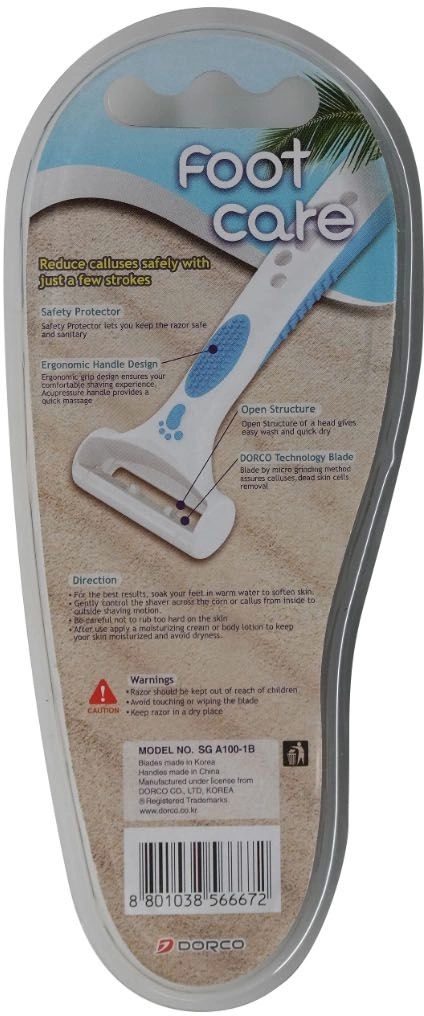 DORCO Foot Care одноразовый бритвенный станок для ПЕДИКЮРА *12/120