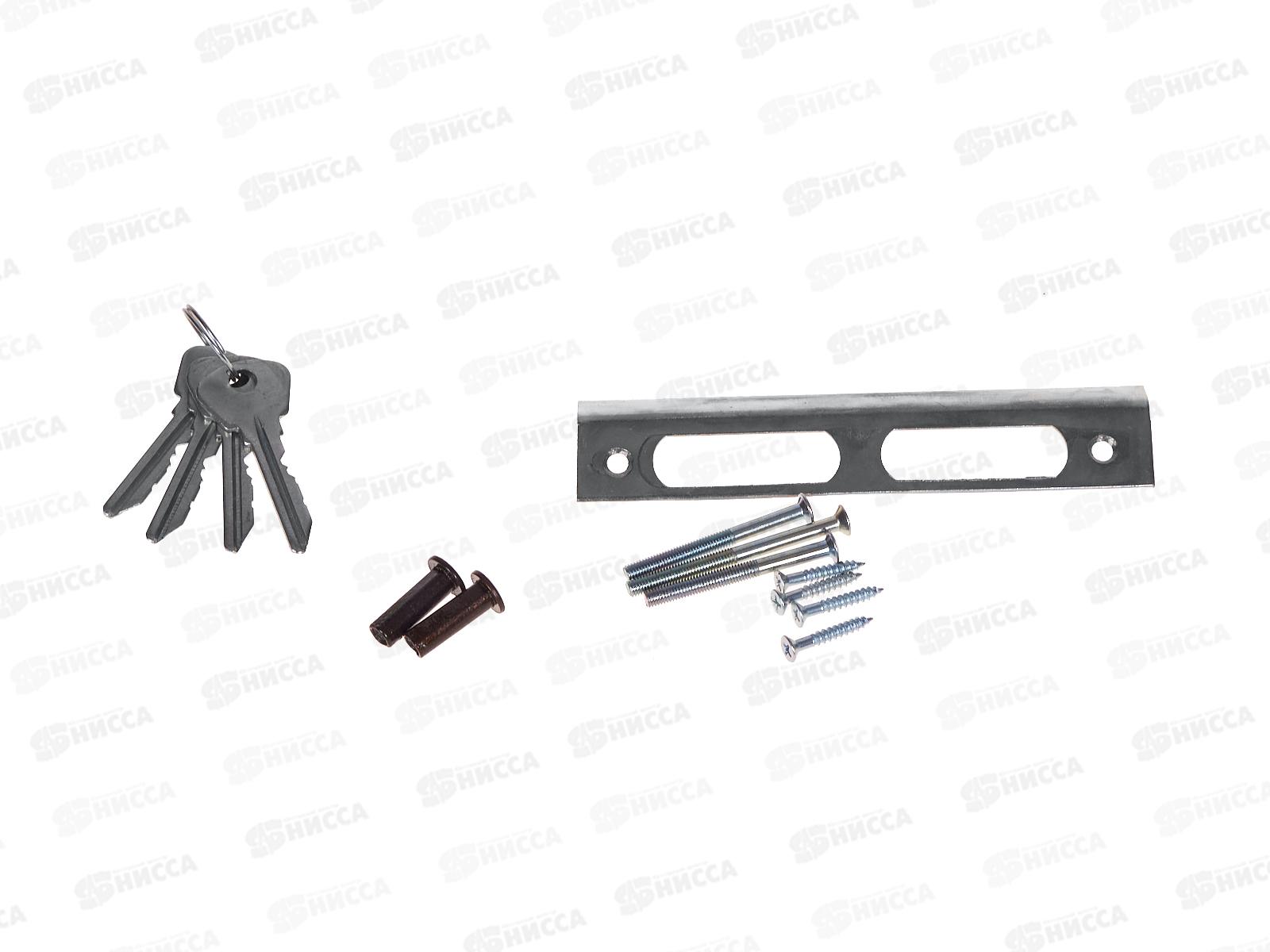 Замок врезной 3В7 03 цилиндрический 2ключа медь Омега