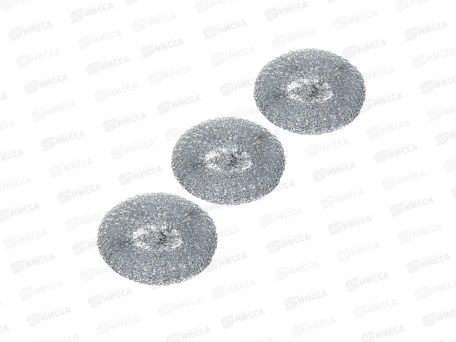 Губка для посуды металлическая Vetta 3шт*15г  441-017 *12/360 г