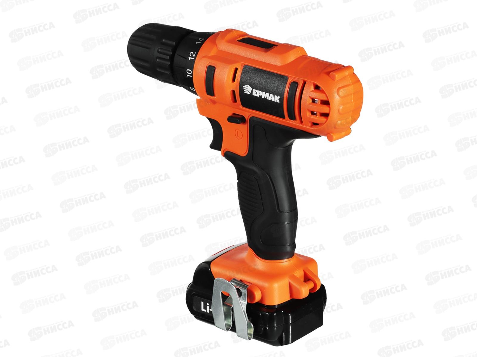 ДРЕЛЬ шуруповерт аккумуляторный. ДША-12С ЕРМАК 646-312  г