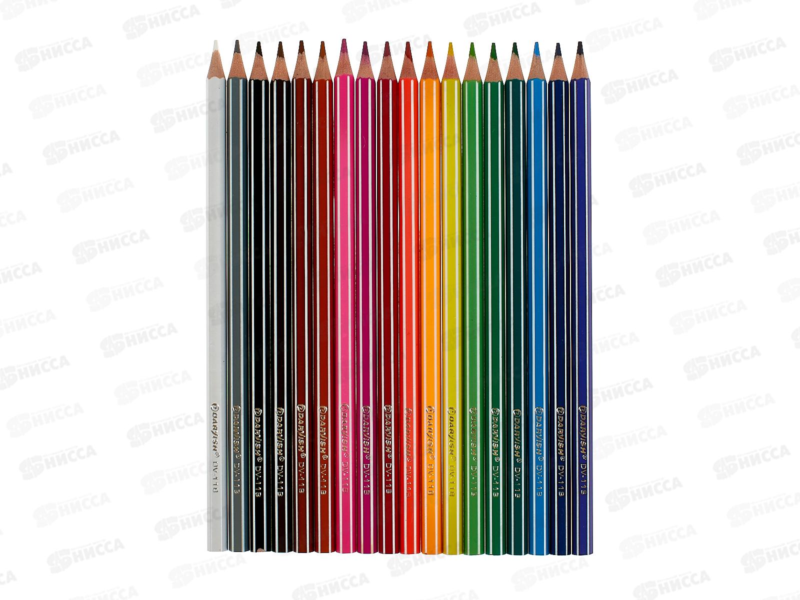 Карандаши 18 цветов Darvish  Зверята, DV-118-18 пластиковые *8/80