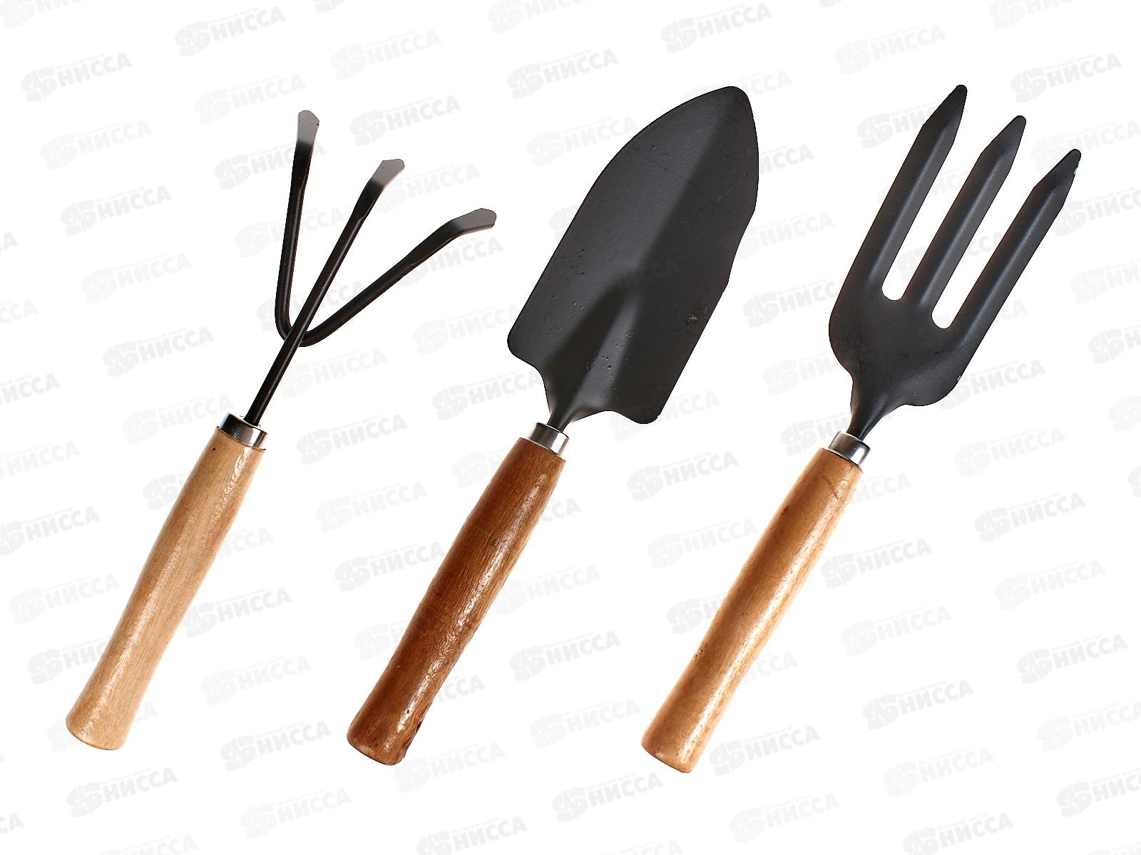 Набор садовый (лопатка+грабли+вилы) 25 см., AL-2838 *100