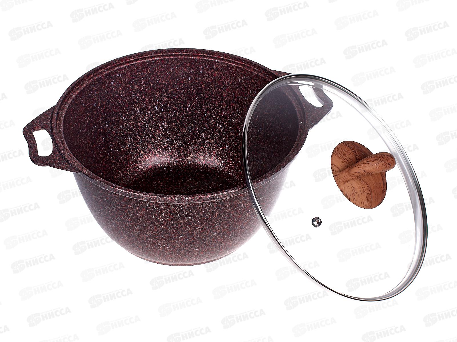 Кастрюля 4,0л со стеклянной крышкой АП Granit ultra red кга42а *3