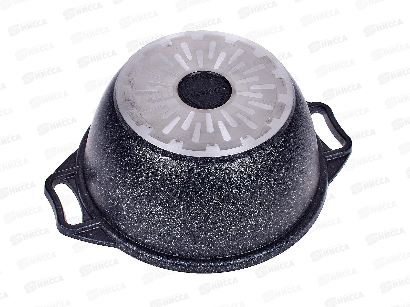 Кастрюля 2,0л со стеклянной крышкой АП темный мрамор кмти22а M.I.*3