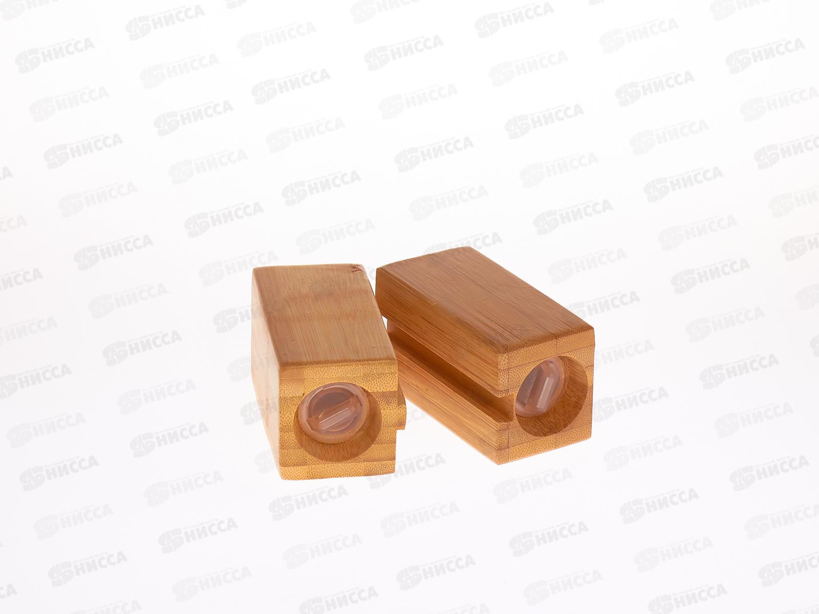 Набор для специй 2 предмета (солонка+перечница) бамбук 9*5*9см №3 на магните