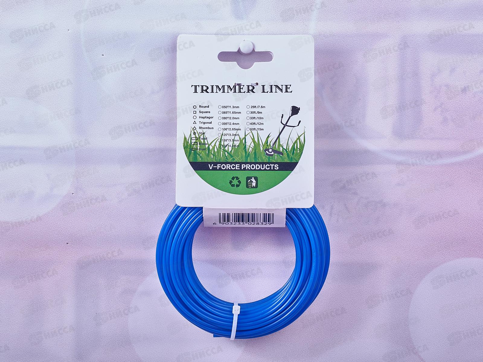 Леска для триммера 2.00 х 15 м. тип: &quotКруг&quot, AL-2832-3-3 *300