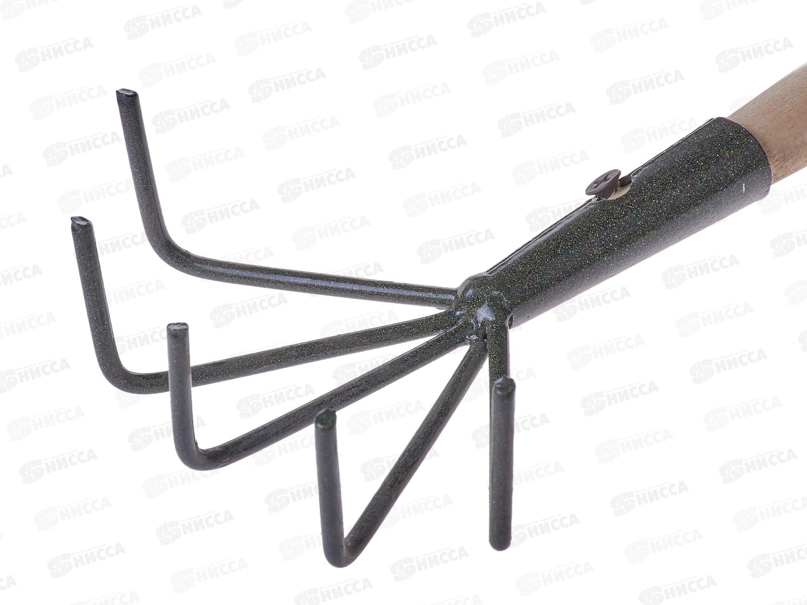 Рыхлитель садовый 5-ти зубый с деревянным черенком *25