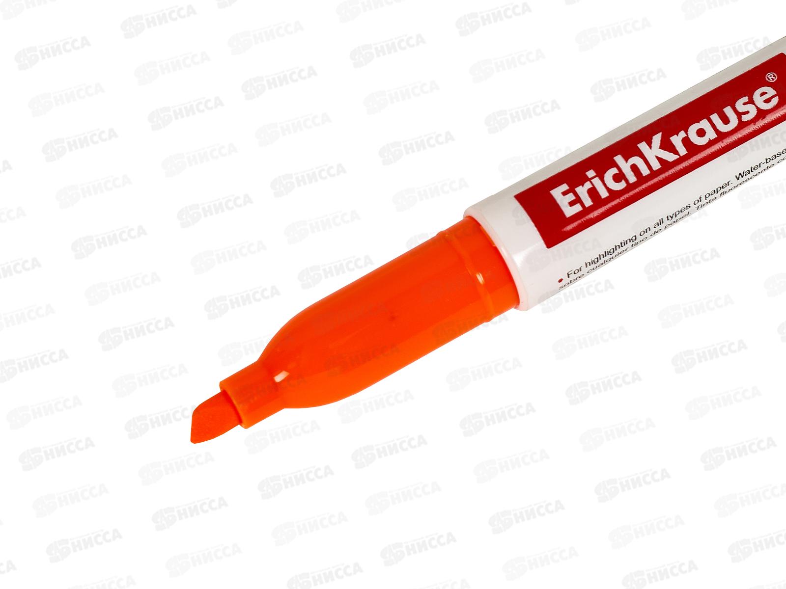 Маркер Erich Krause V-15 текстовый, оранжевый,30968 *12/144