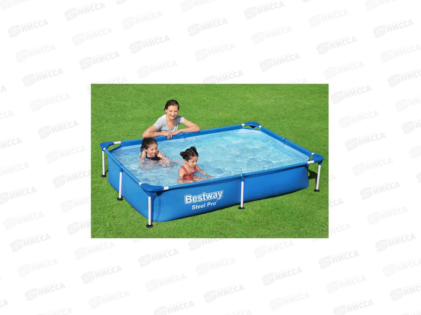 Бассейн 56401 (221*150*43см) каркасный Steel Pro, Bestway