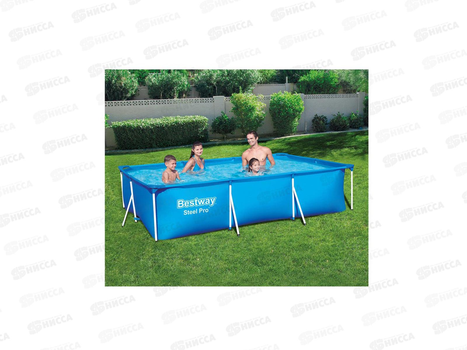 Бассейн 56411 (300*201*66см ) каркасный  насос с фильтром Bestway