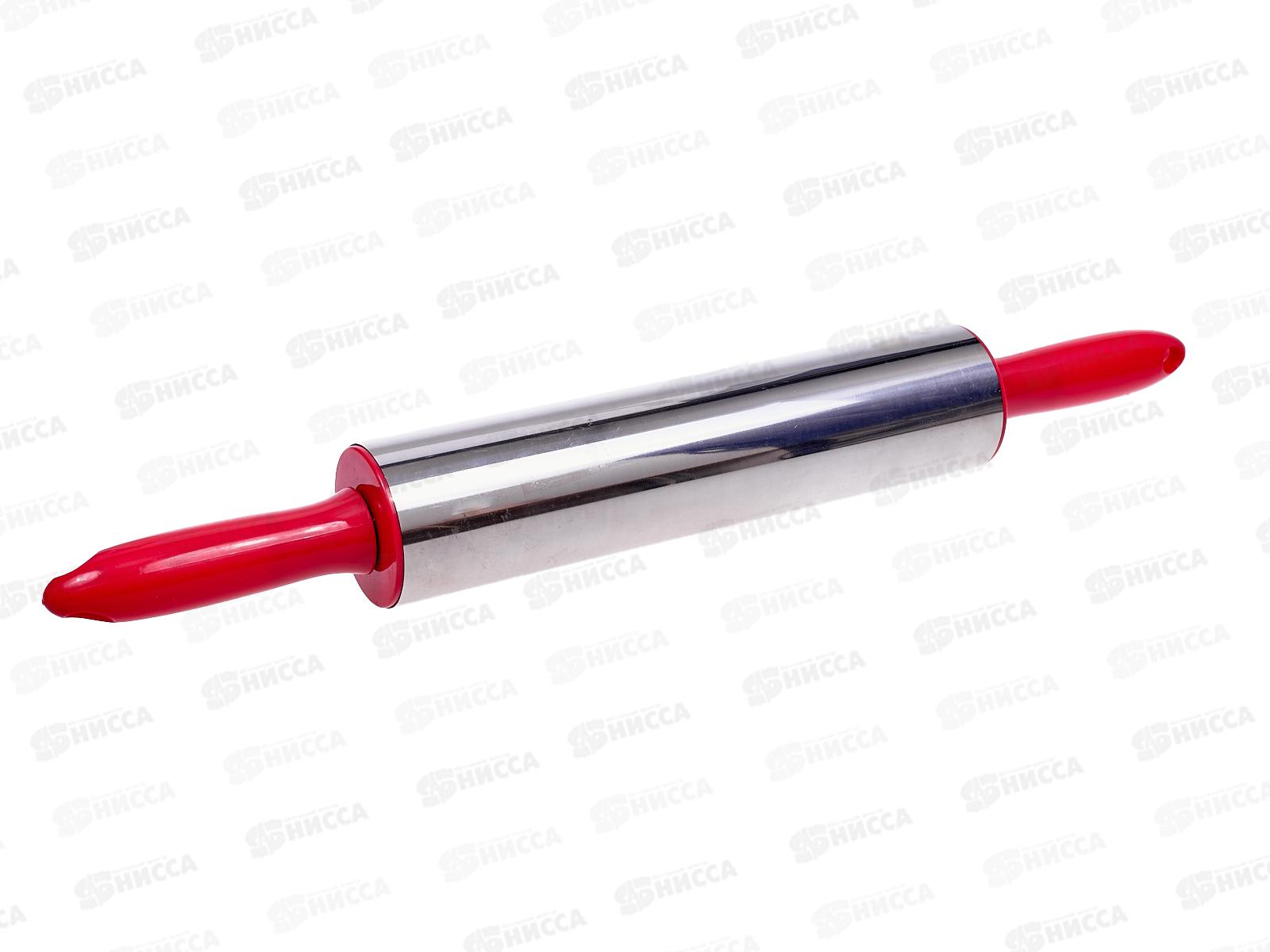 Скалка большая нержавейка общая длина 42см рабочая часть 22см AN80-116