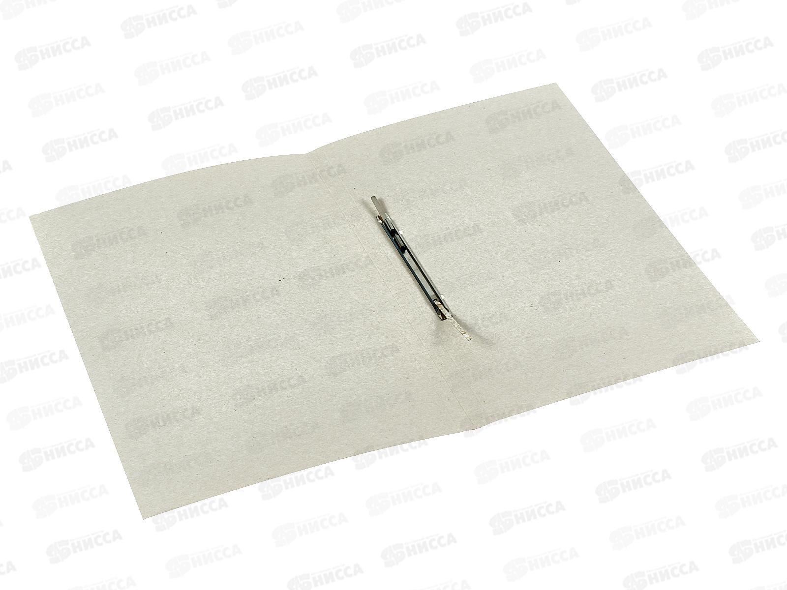 Скоросшиватель картонный цветной ЛХ серый, мелованный (СК-2025) *100