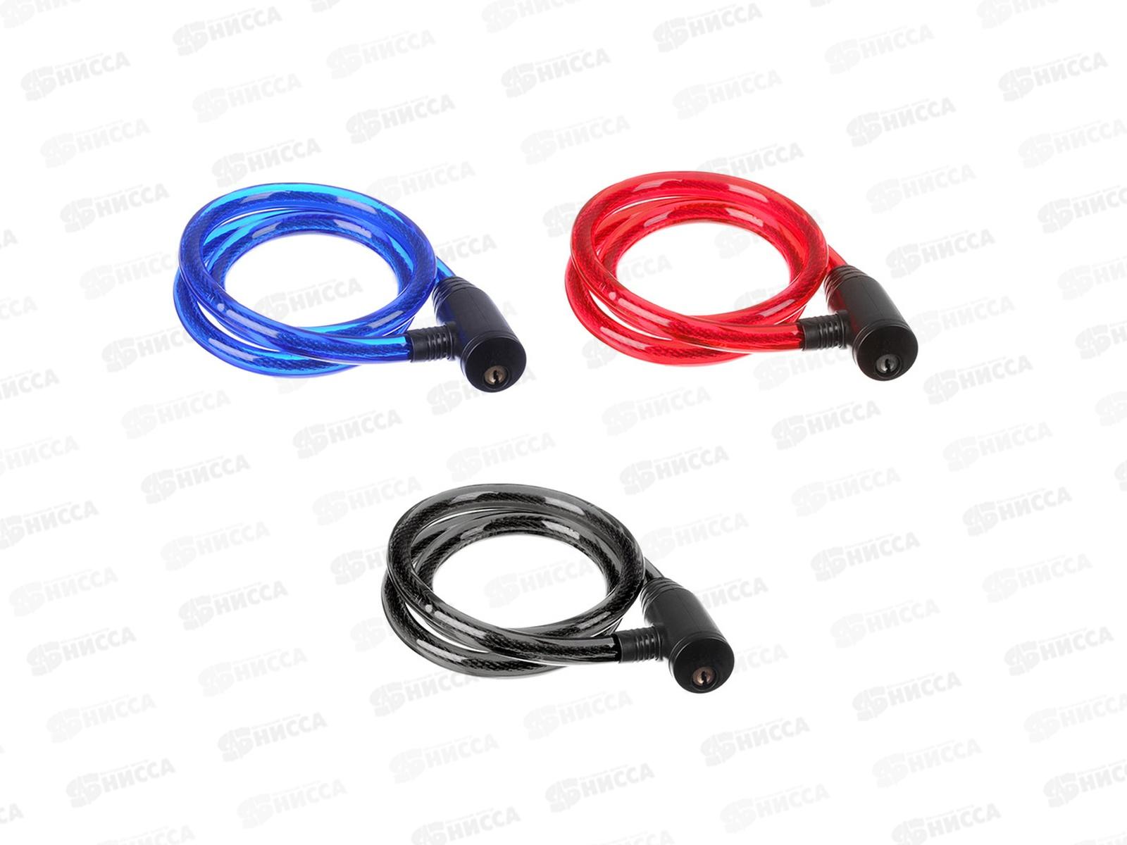 Замок велосипедный противоугонный тросовый металл 12*1000мм 468-096 г