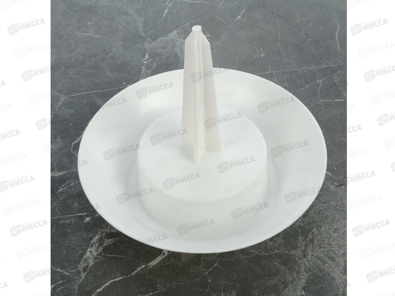 Ваза для цветов под срезку диаметр 190мм высота 410мм с колышком белая, М3048 *12