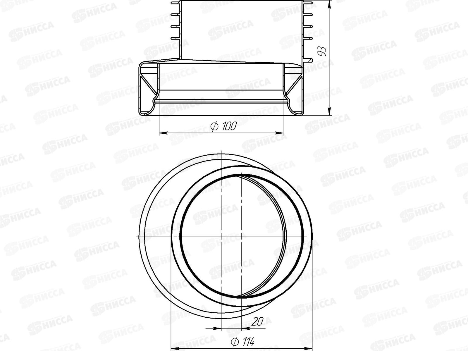 Манжета унитазная эксцентрическая (смещение 20мм) Aquant, M0410 *60