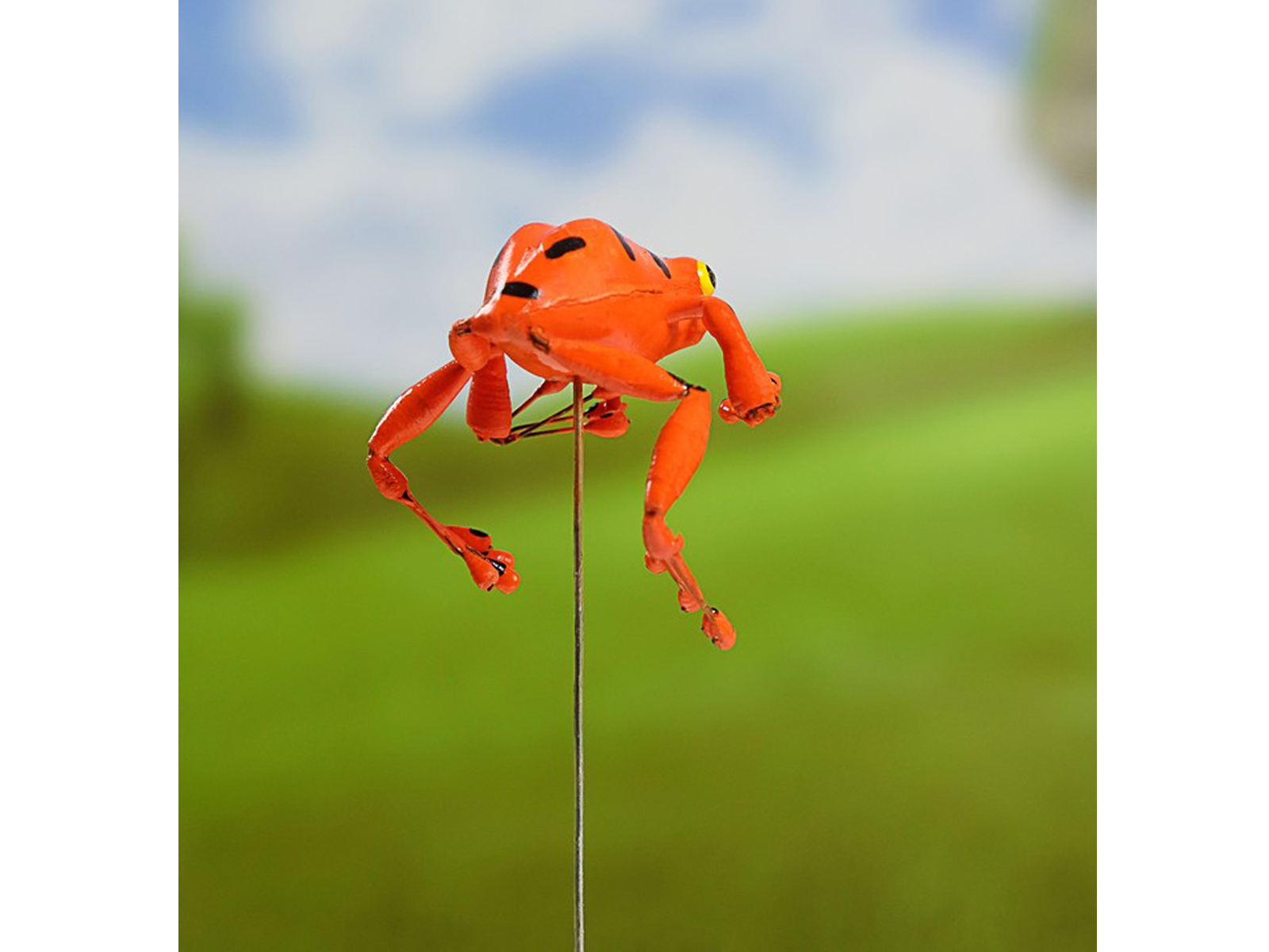 Штекер для комнатных растений &quotЛягушка оранжевая&quot 7*5*22см 3945437