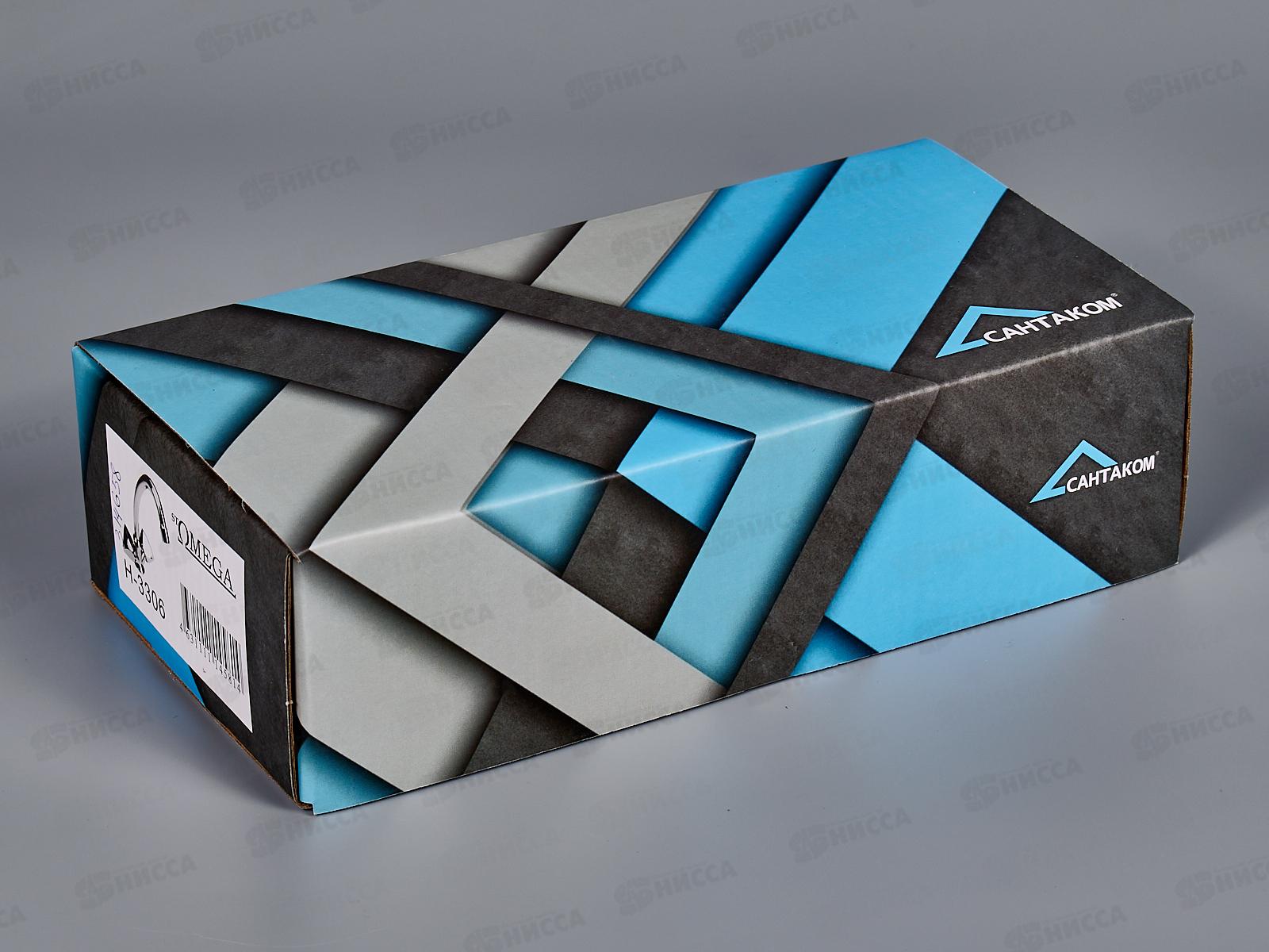 Смеситель елочка 1/2 керамика Омега 3306 маховик Люсия (крепление под шпильку) *20