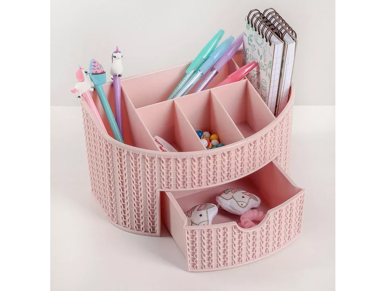 Органайзер ВЯЗАНИЕ с ящиком чайная роза М2388 *9