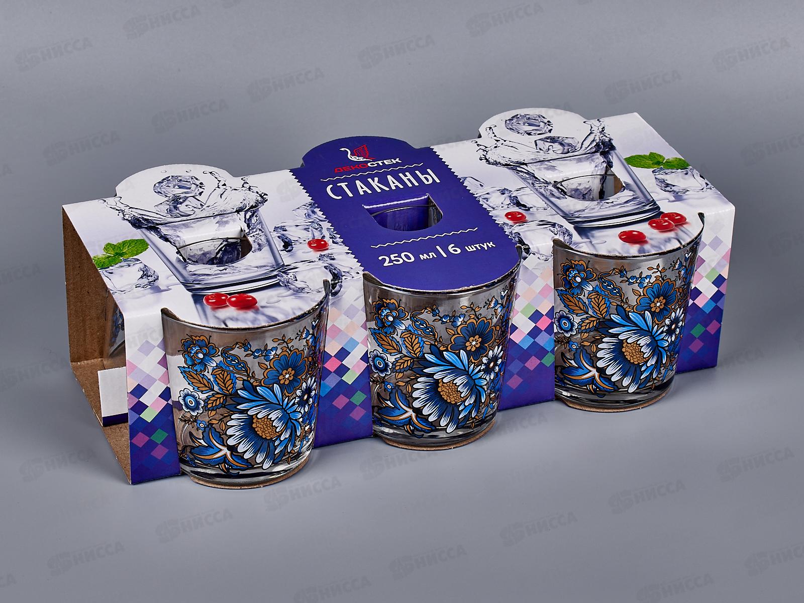 Набор стаканов 250мл 6шт 144-Д Милори *4