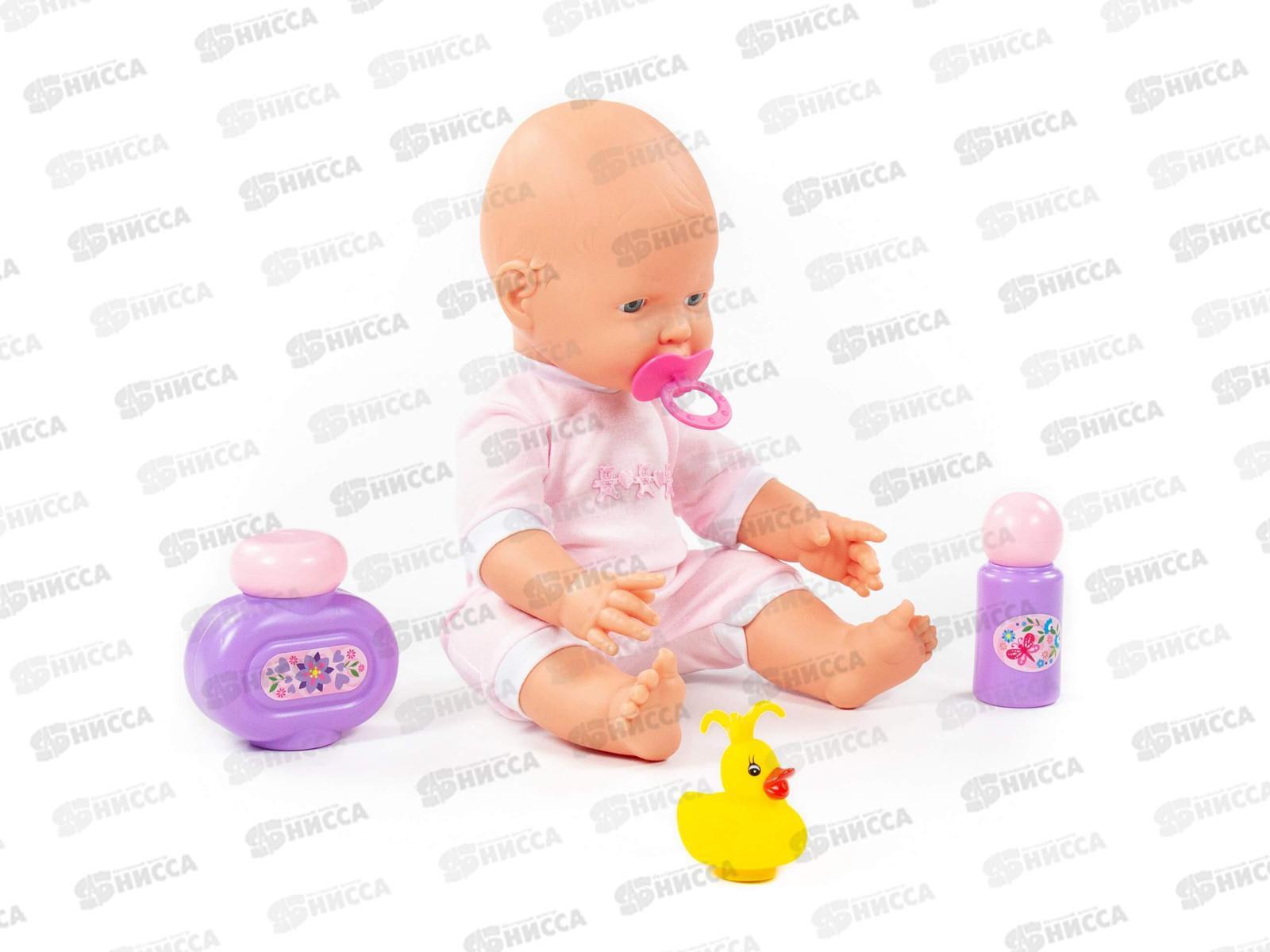 Пупс &quotВесёлый&quot 35см + набор для купания (3 элемента), 78360 в коробке *3