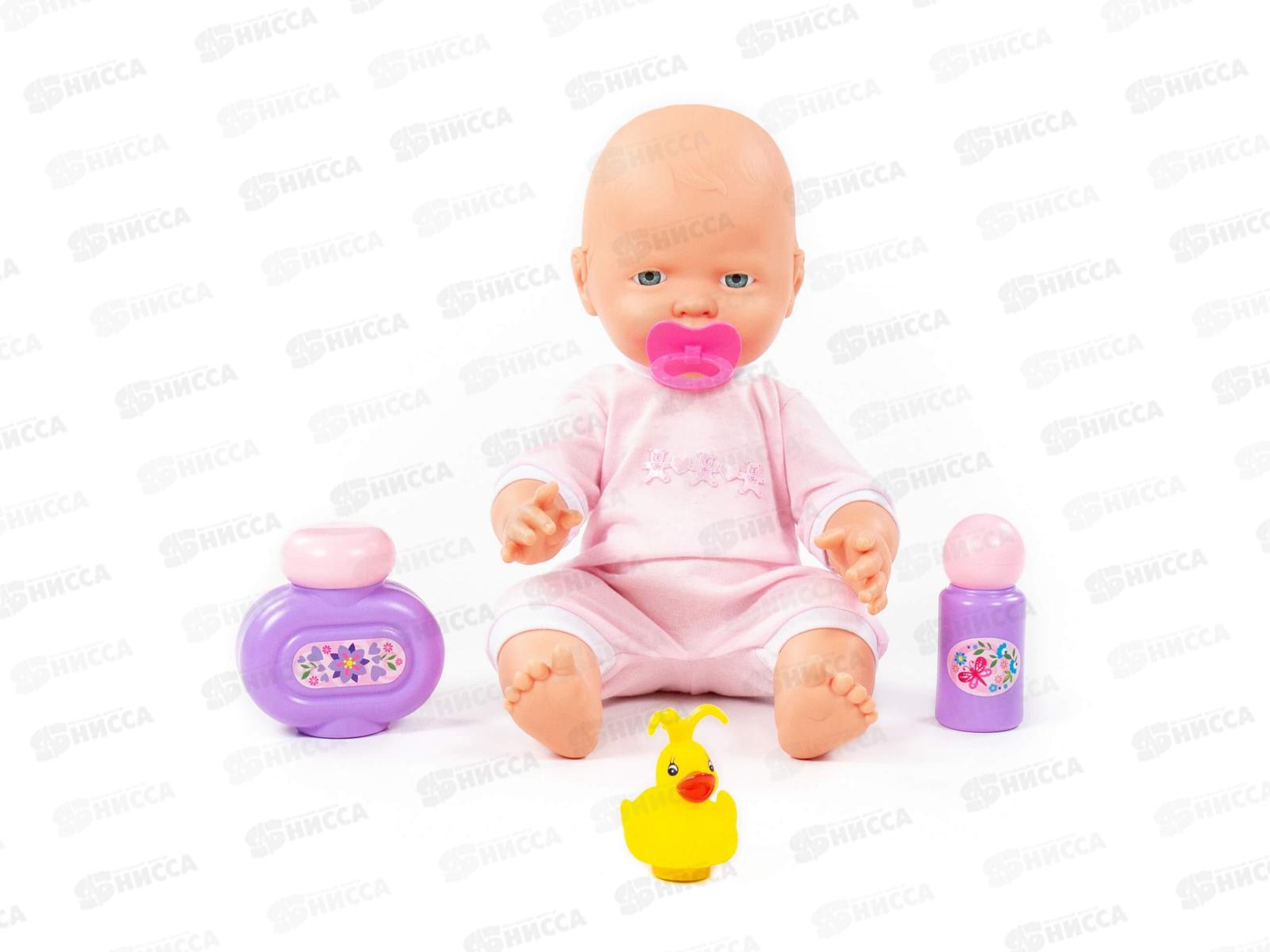 Пупс &quotВесёлый&quot 35см + набор для купания (3 элемента), 78360 в коробке *3