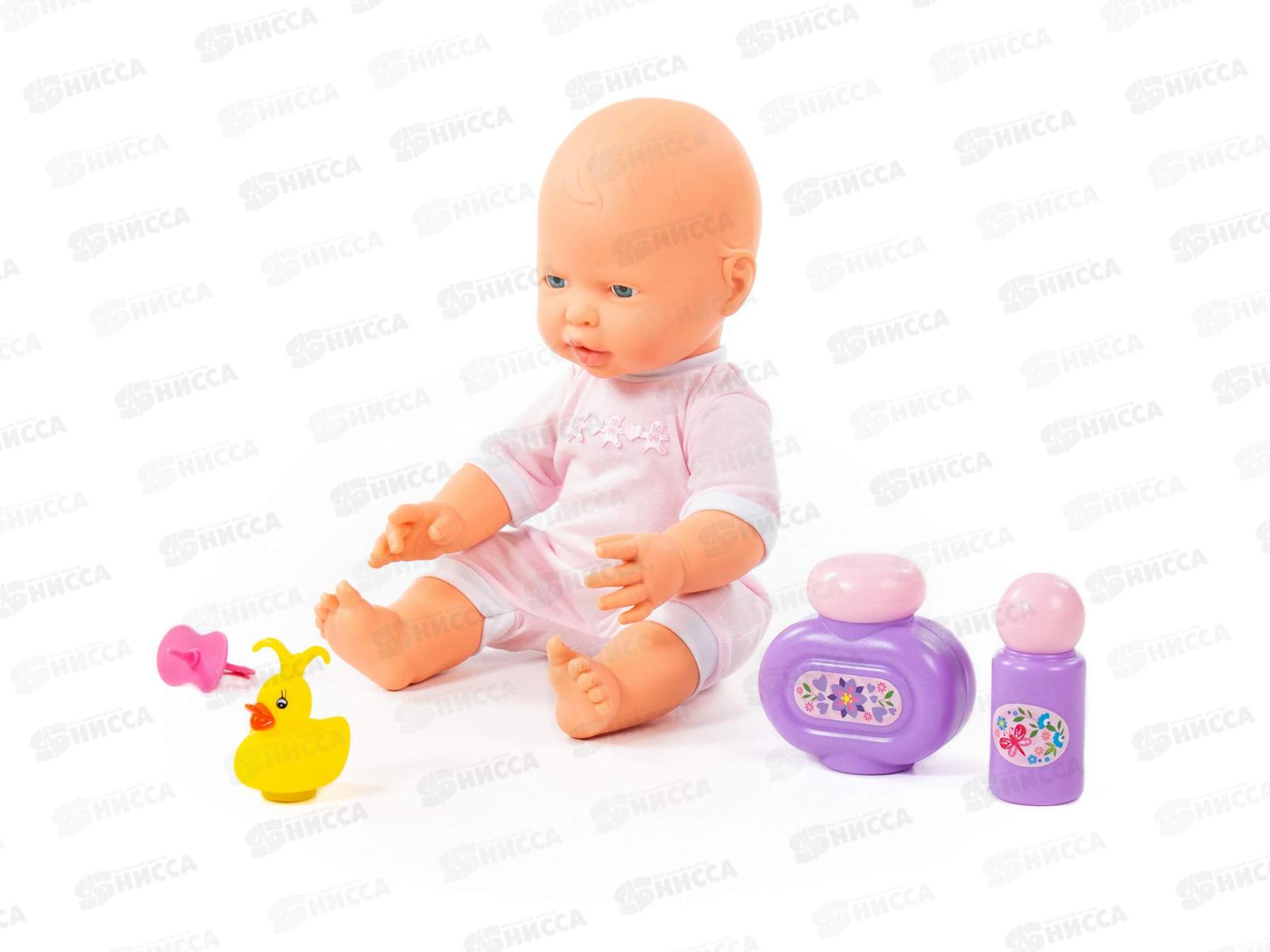Пупс &quotВесёлый&quot 35см + набор для купания (3 элемента), 78360 в коробке *3
