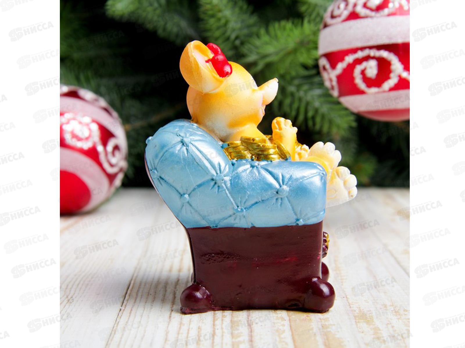 Сувенир &quotМышь в кресле&quot 11,5*7,5см микс 4285120