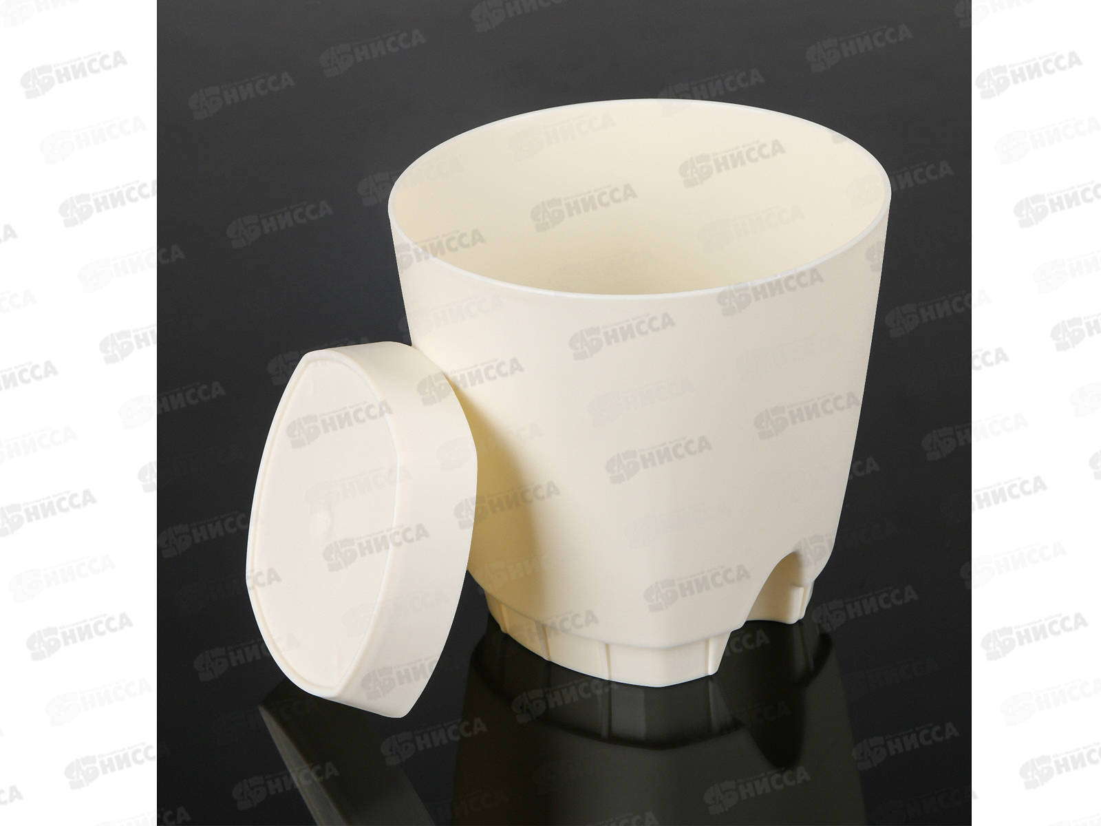 Горшок для цветов Амстердам прикорневой полив 0,65л Сливочный ПЦ6198 *12