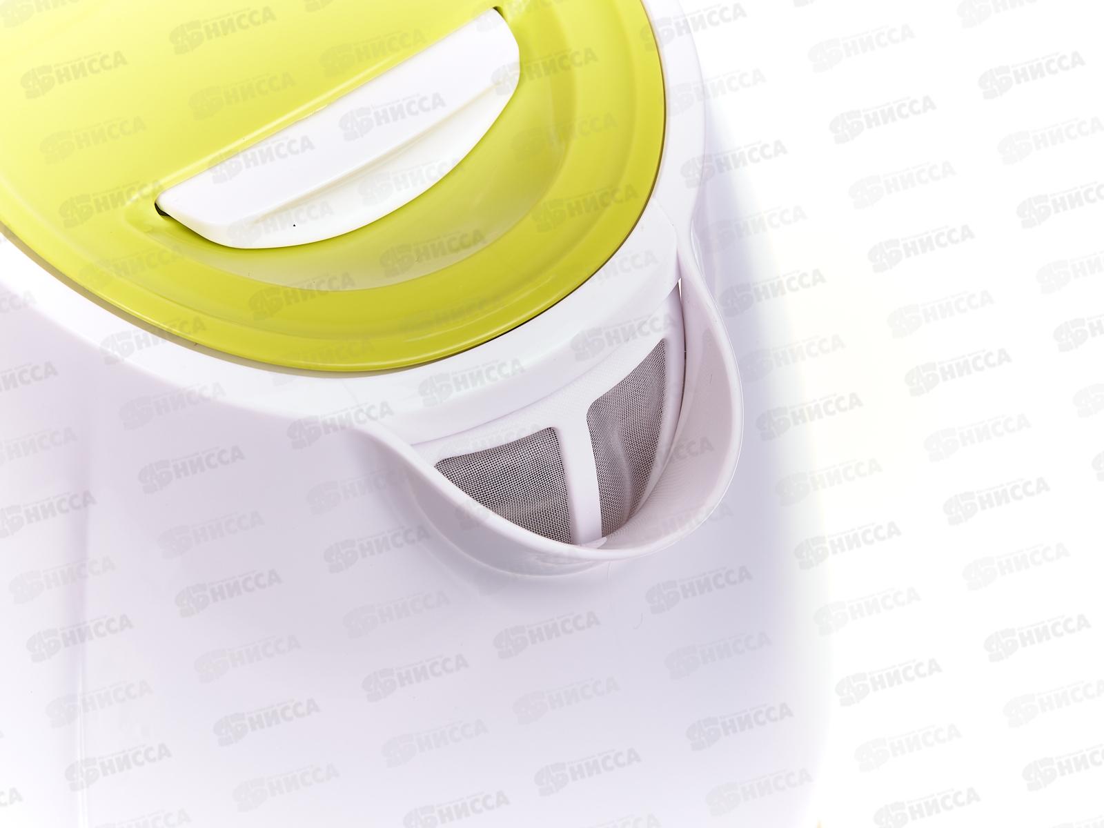 Чайник электрический E-234 бело-зеленый