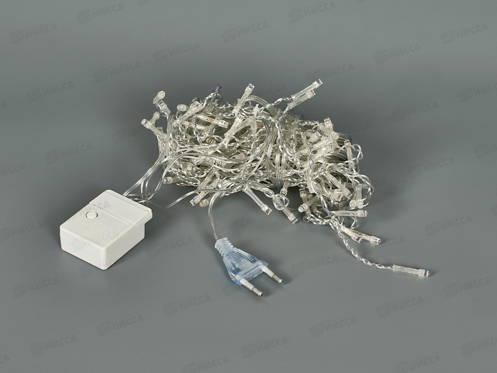 Гирлянда электрическая, новогодняя 3,0 м. х 0,6 м., бахрома прозрач. Провод, 220В, 50Гц, AL-13609 *100