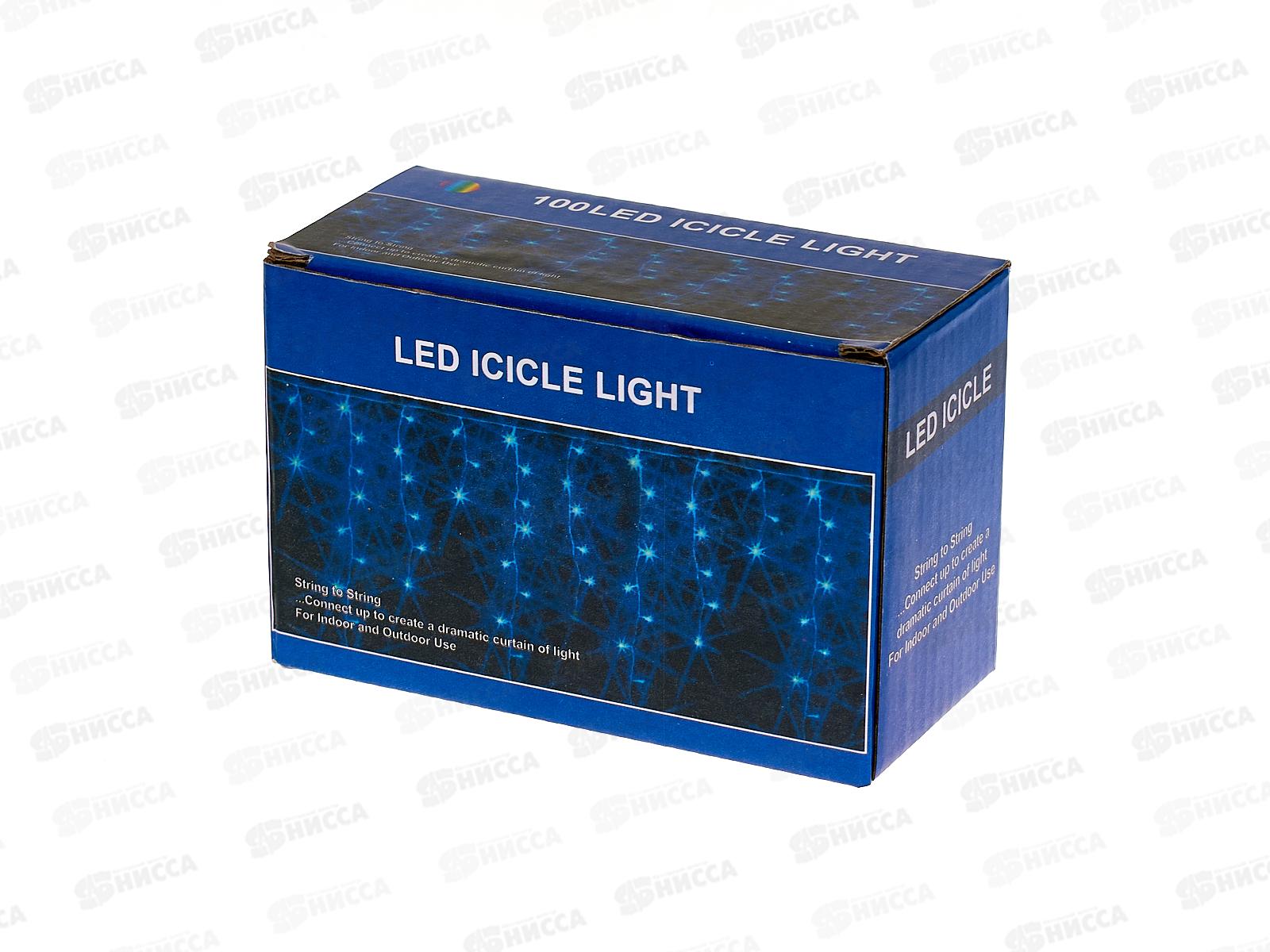 Гирлянда электрическая, новогодняя 3,0 м. х 0,6 м., бахрома прозрач. Провод, 220В, 50Гц, AL-13609 *100