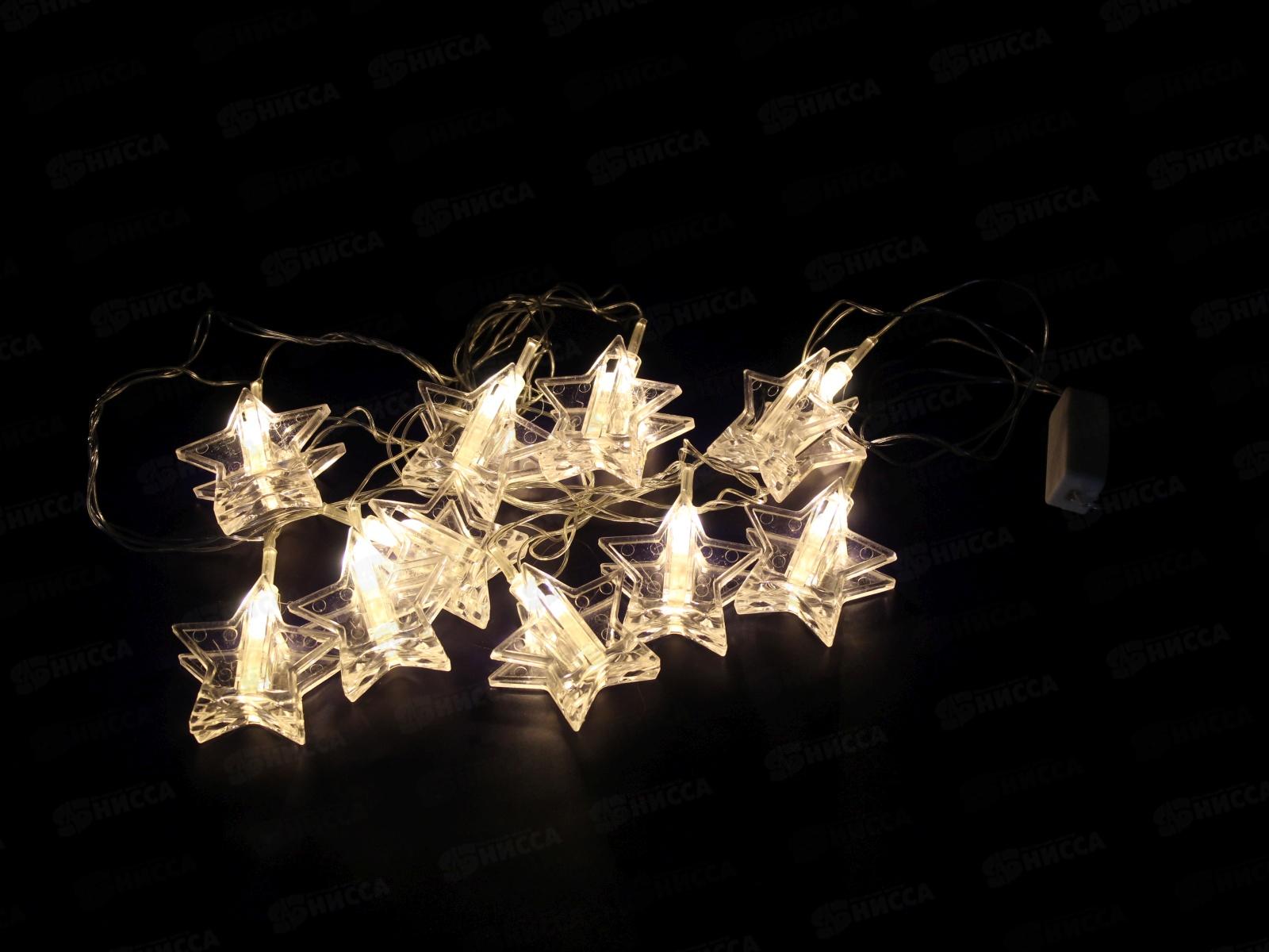 Гирлянда электрическая, новогодняя 1,7 м., 10 диодов, прозрач. провод, 220В, 50Гц, AL-13617 *50