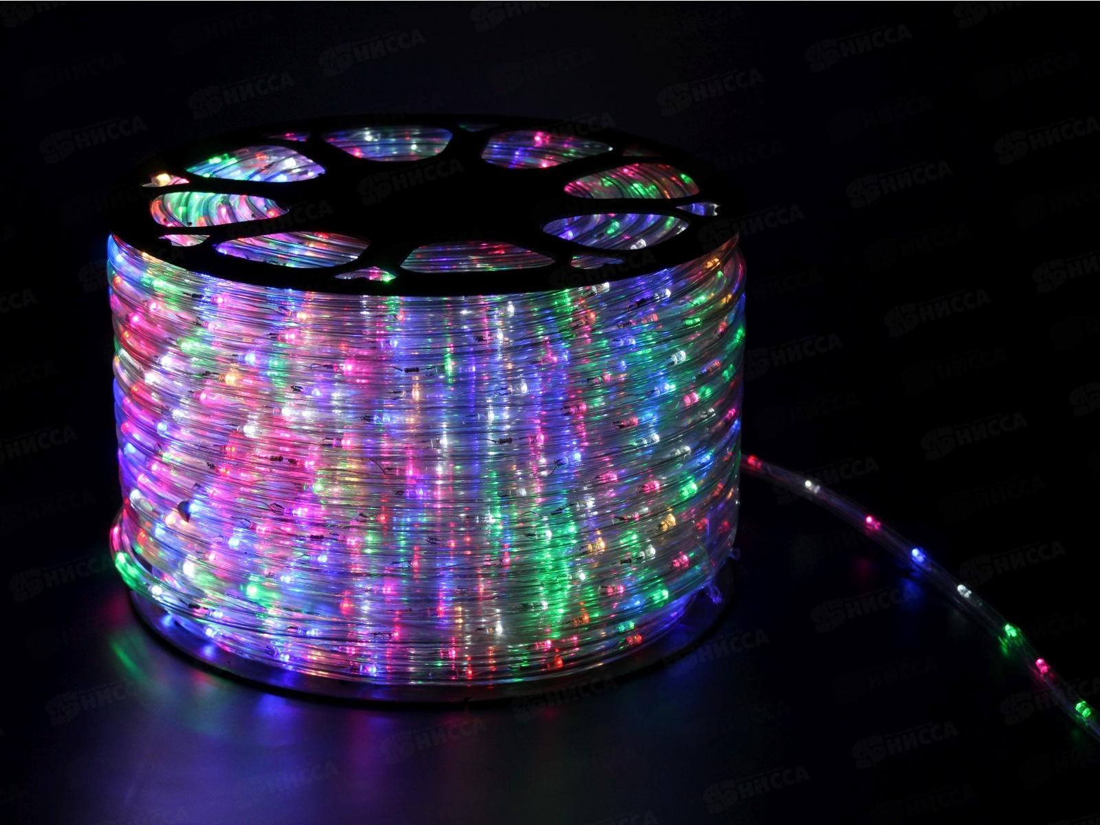 Гирлянда 100м, защищена от воды, прозрачный провод, разноцветная ,  220В, 50Гц, AL-3737-2 *0,952380952380952